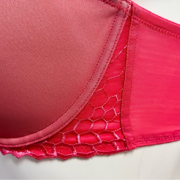 Natori Size 38DDD Showcase Full Fit Contour Underwire Coral Nylon T-Shirt Bra - Picture 5 of 13